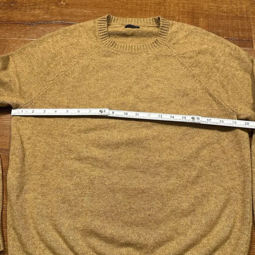 J Crew Sweatshirt Mens S Brown Oversized Lambs Wool Blend Sweater Preppy Luxury